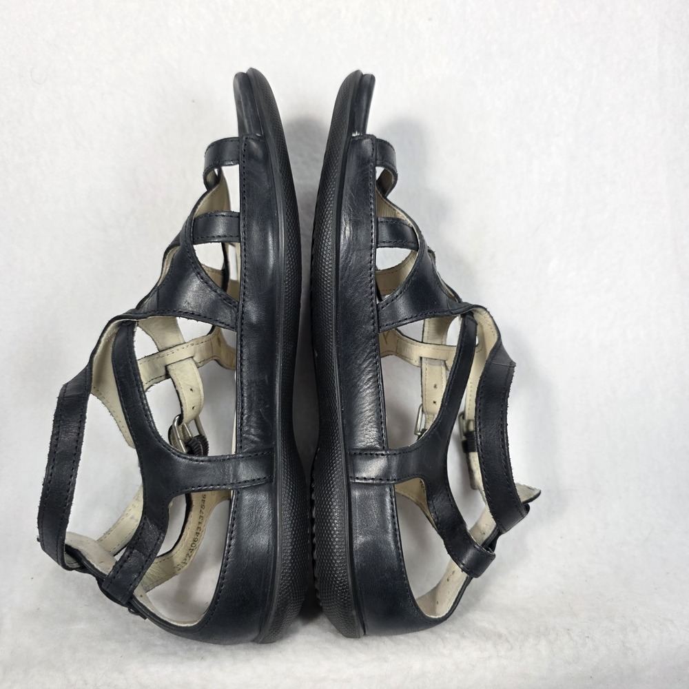 Ecco Flash Women's Leather Walking Strappy Gladiator Sandals Black Sz 37 EUC - Picture 8 of 11